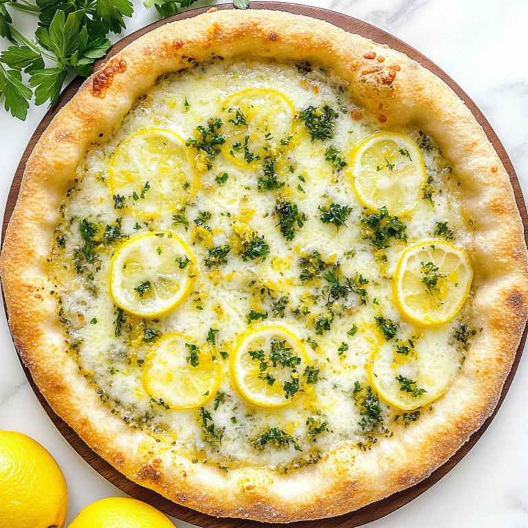 Zesty Lemon Pizza with Fresh Herbs – A Flavorful Delight