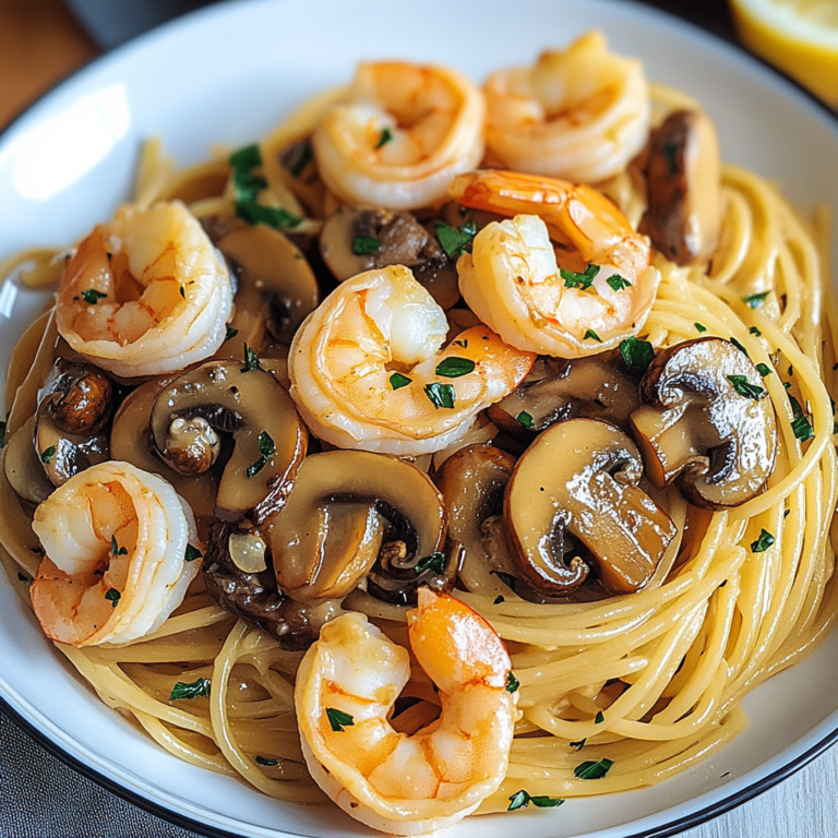 Irresistible Mushroom Garlic Shrimp Pasta Recipe