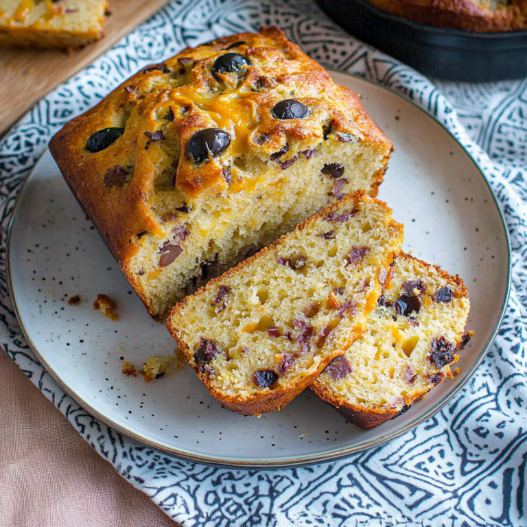 Irresistible Savory Quick Bread With Cheese And Olives