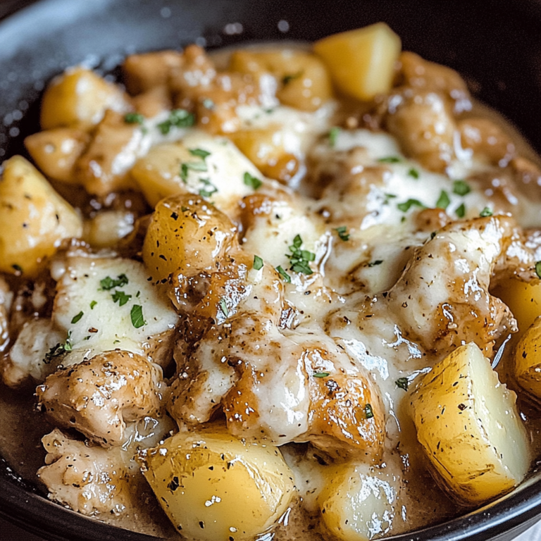 Irresistible Slow Cooker Garlic Parmesan Chicken & Potatoes