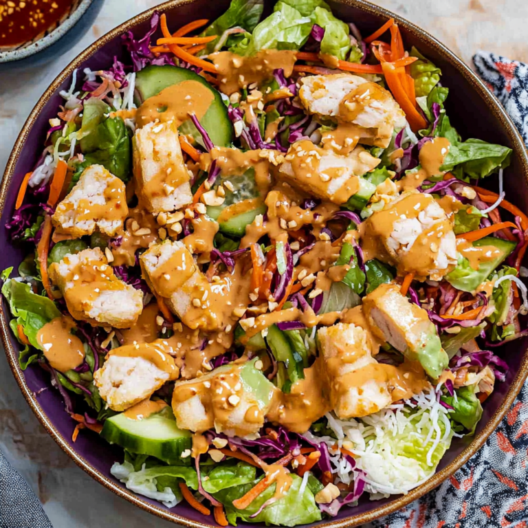 Incredible Spring Roll Salad with Spicy Ginger Dressing
