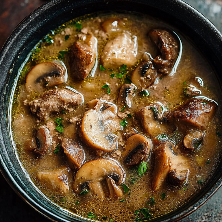 Cozy Steak and Ale Soup with Mushrooms Recipe