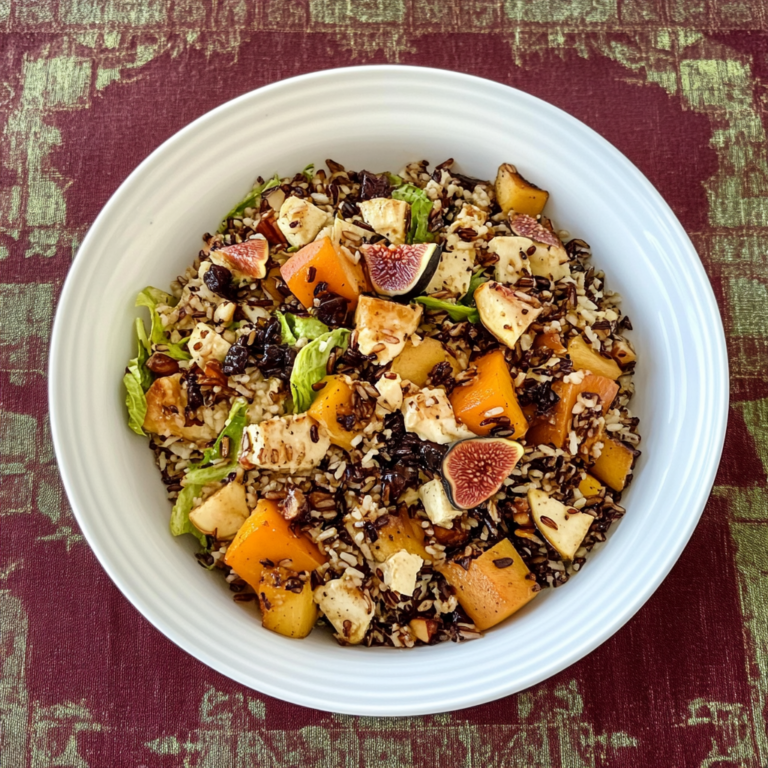 Irresistible Wild Rice Harvest Bowls with Fig Vinaigrette