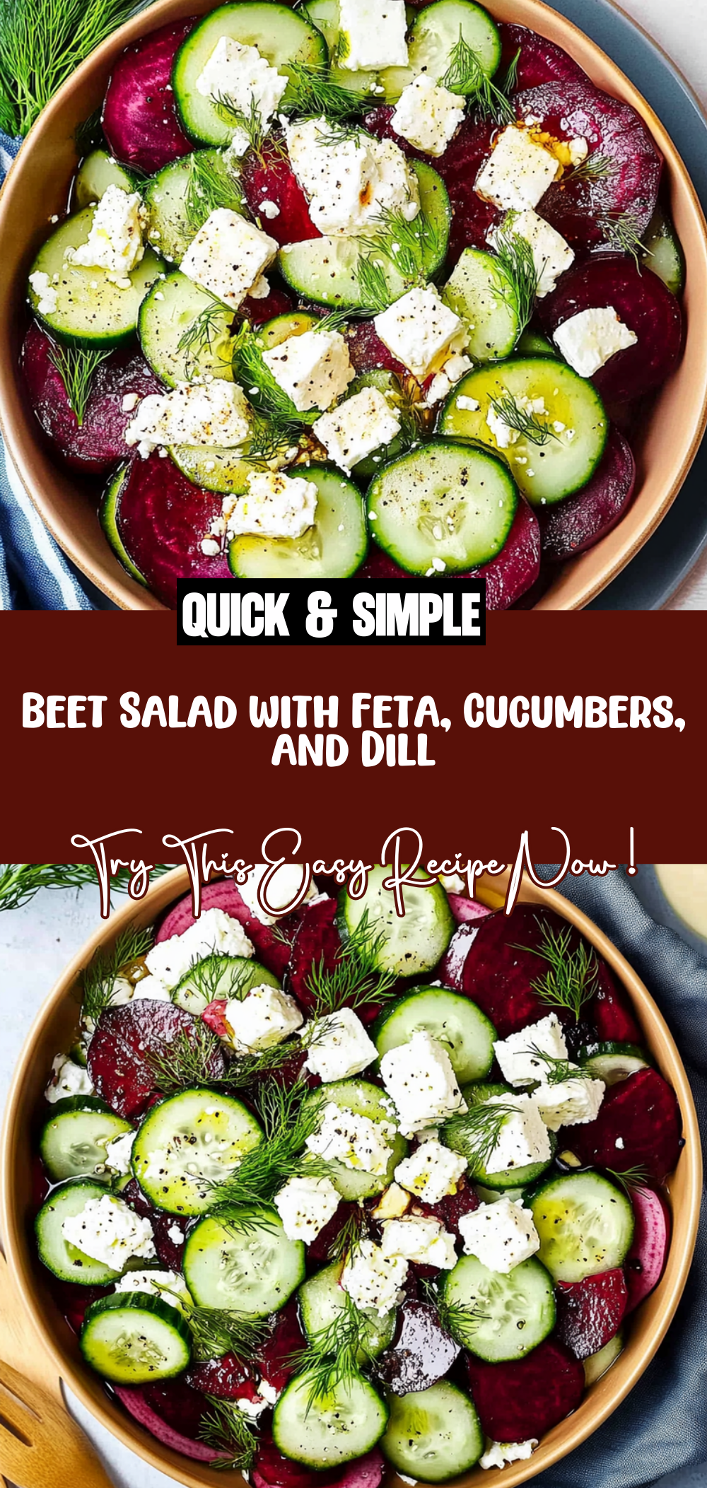 Beet Salad with Feta, Cucumbers, and Dill