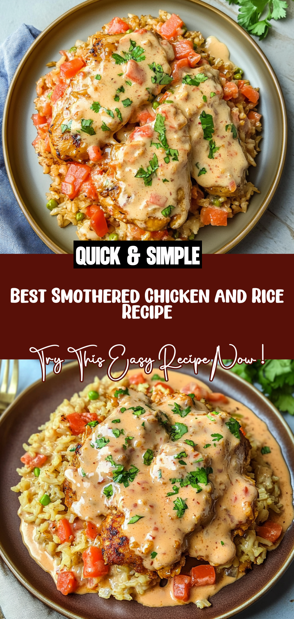 Best Smothered Chicken and Rice Recipe