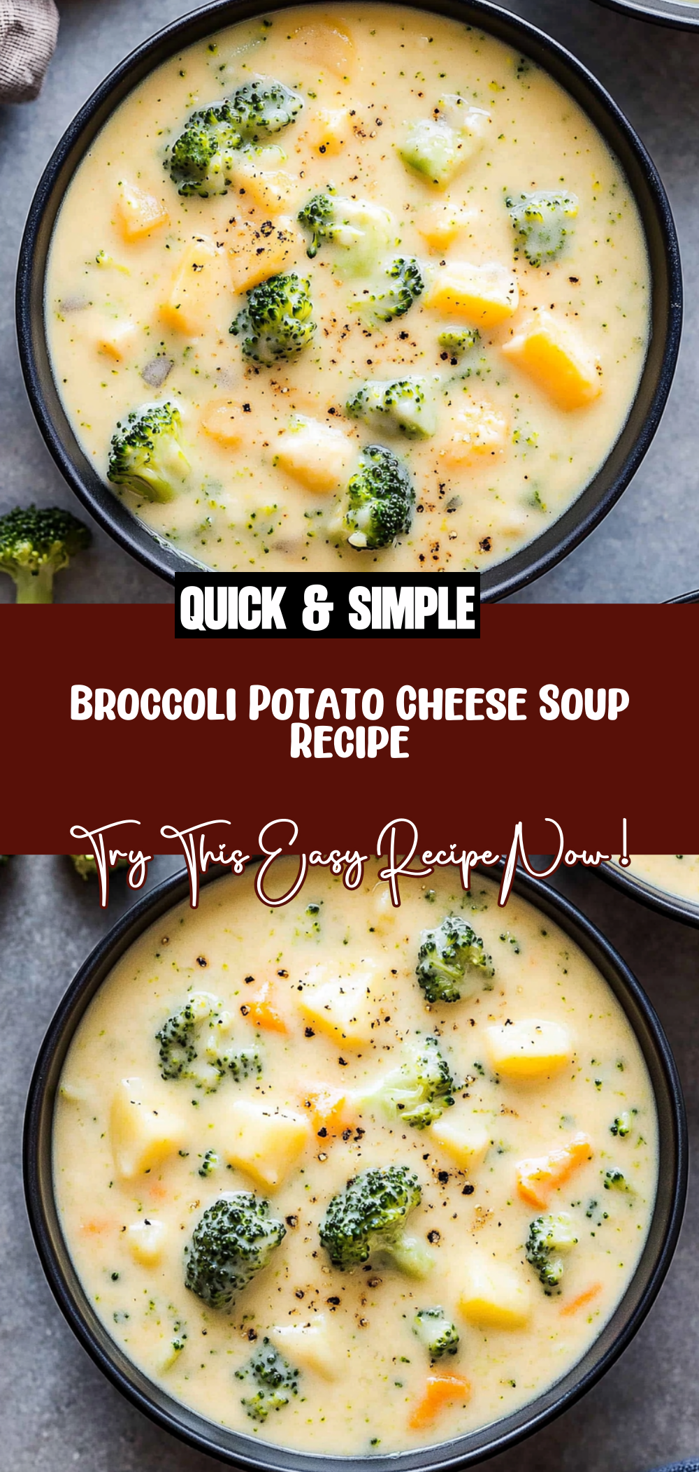 Broccoli Potato Cheese Soup Recipe