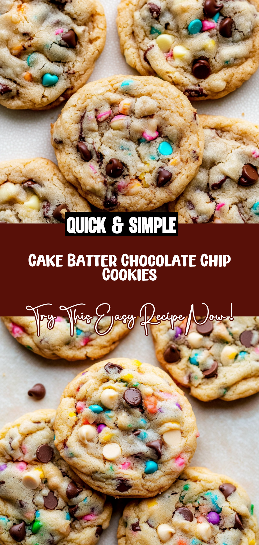 Cake Batter Chocolate Chip Cookies