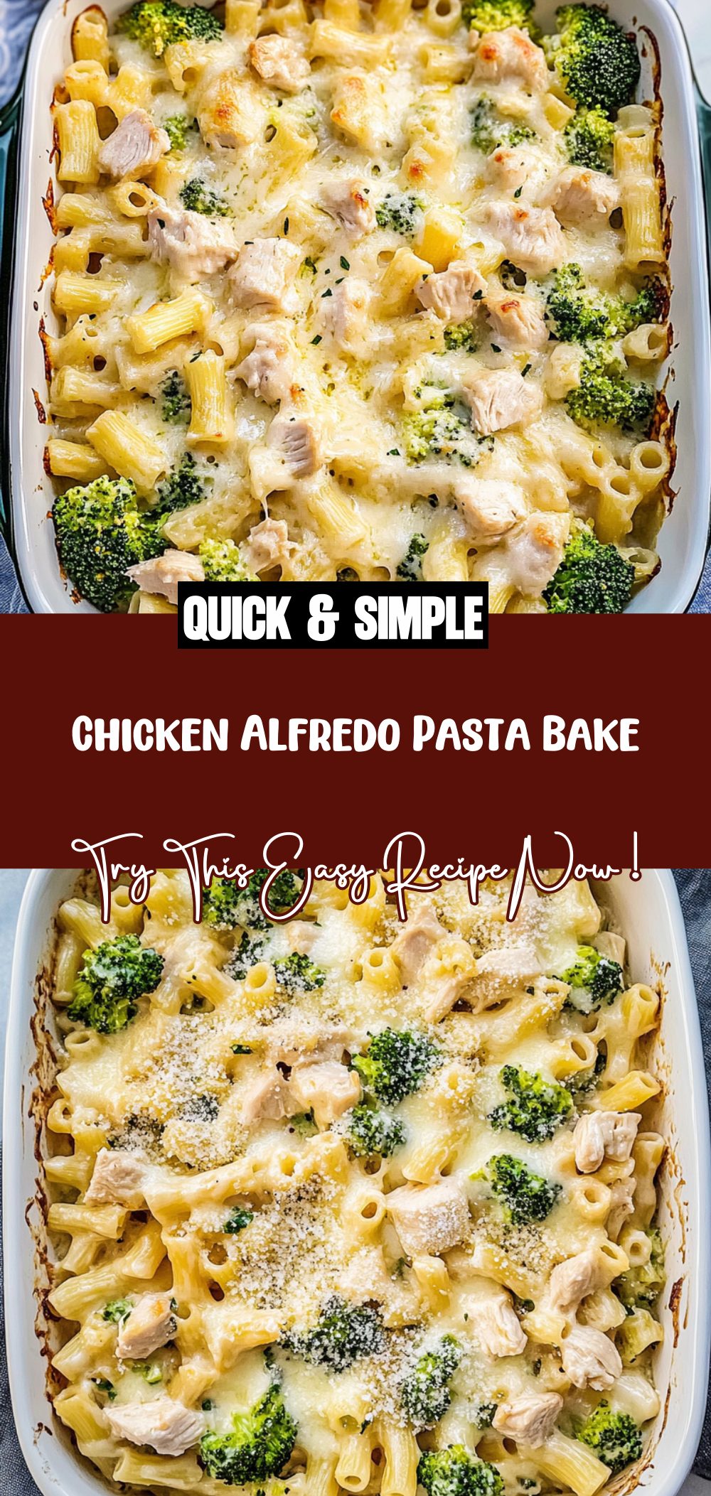 Chicken Alfredo Pasta Bake