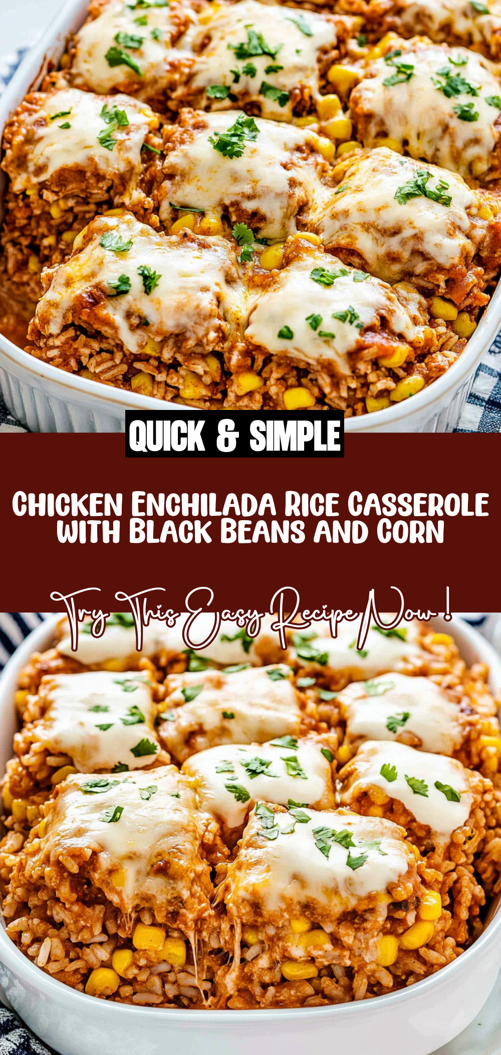 Chicken Enchilada Rice Casserole