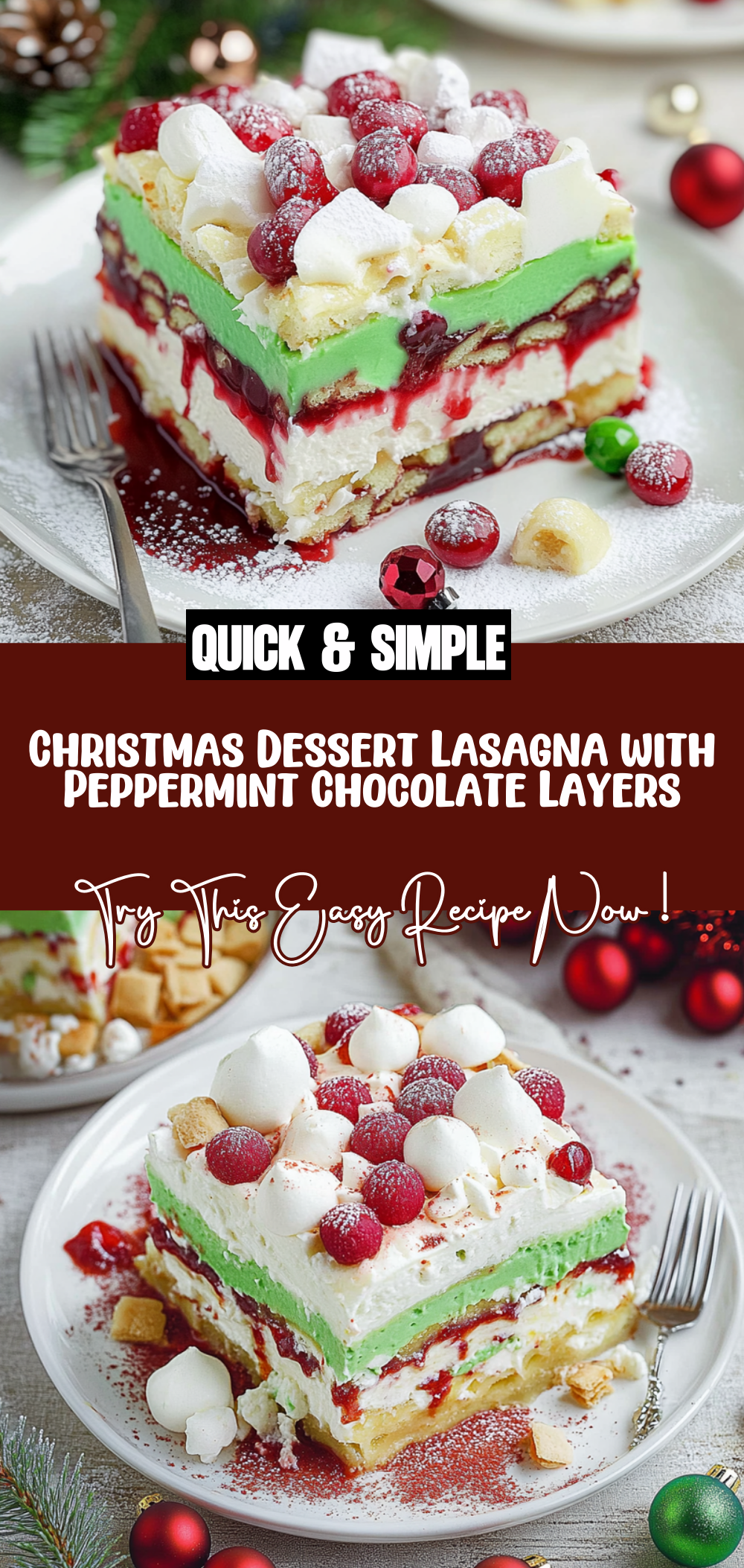 Christmas Dessert Lasagna