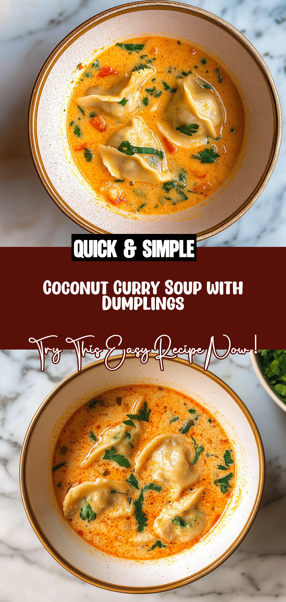 Coconut Curry Soup with Dumplings