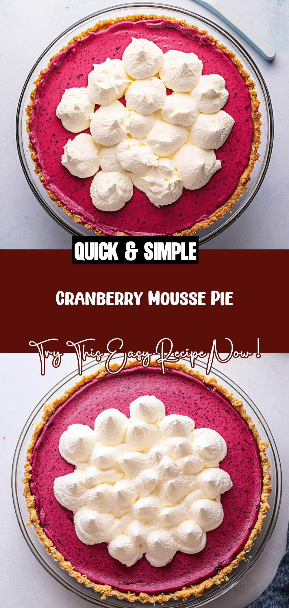 Cranberry Mousse Pie