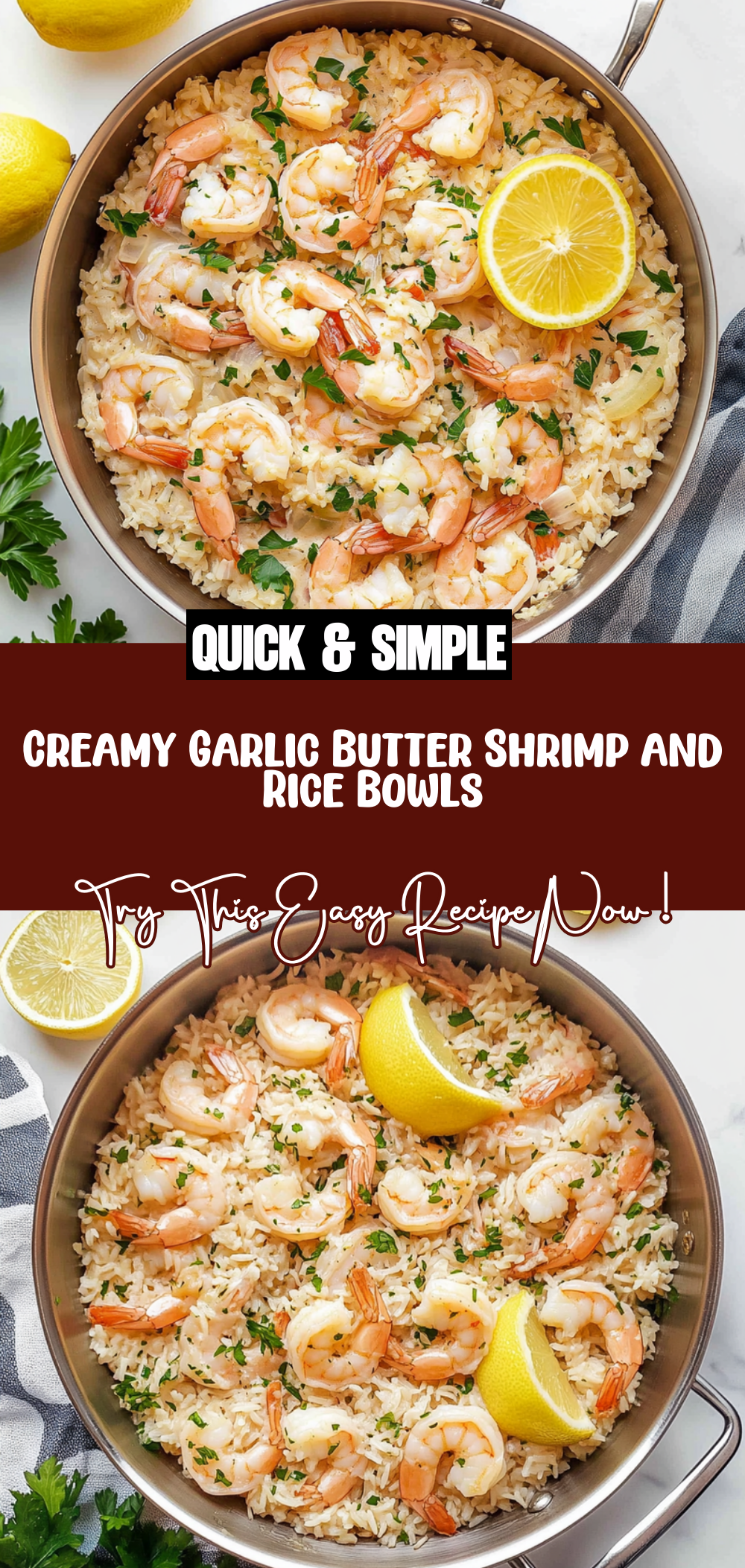 Creamy Garlic Butter Shrimp and Rice Bowls: A Juicy Shrimp Dish for Any Occasion