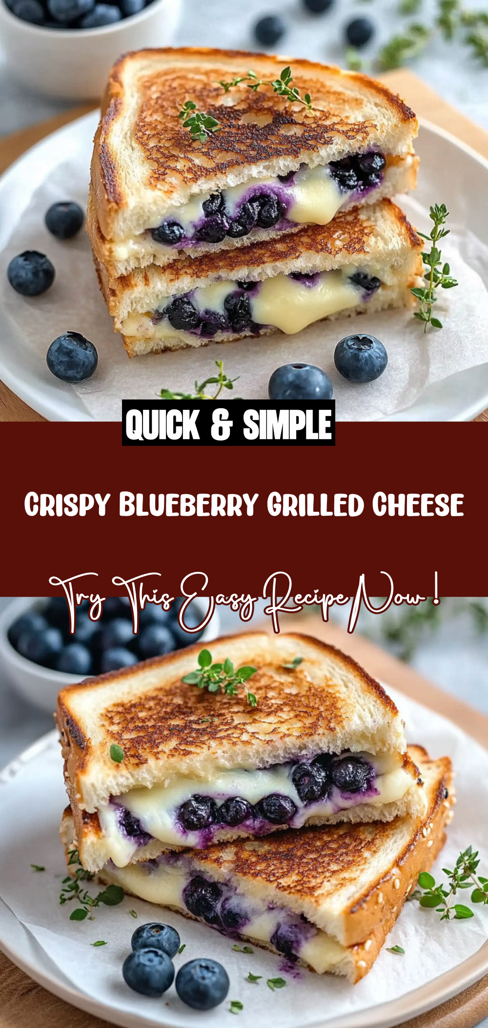 Crispy Blueberry Grilled Cheese