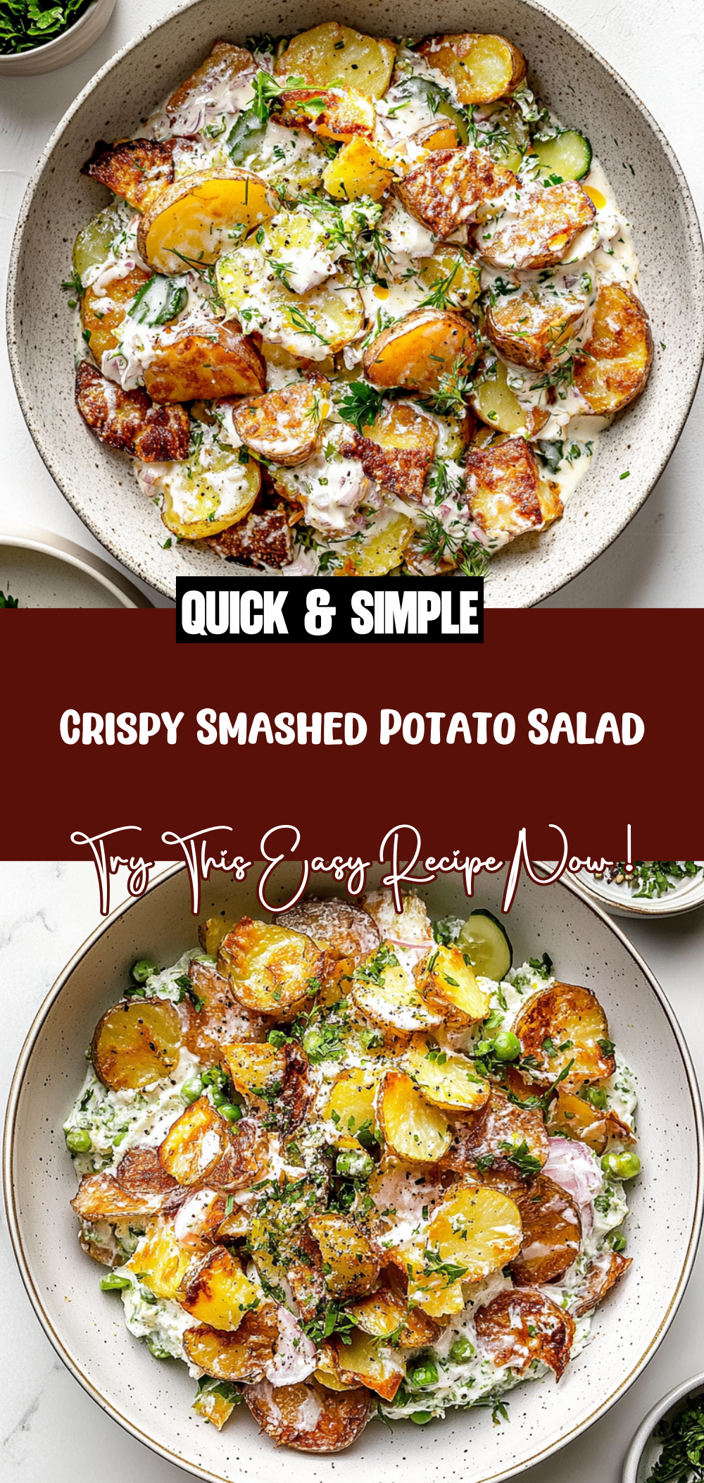 Crispy Smashed Potato Salad