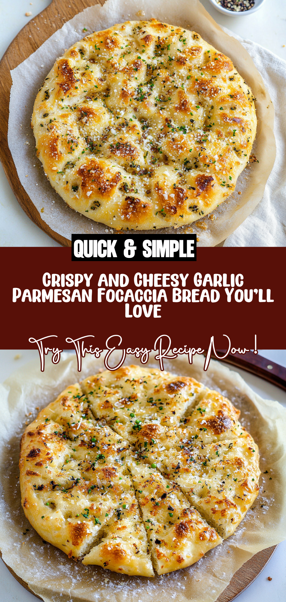 Crispy and Cheesy Garlic Parmesan Focaccia Bread You’ll Love