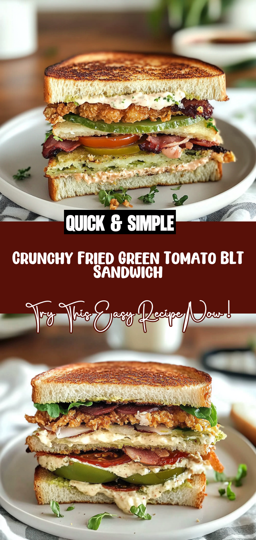 Crunchy Fried Green Tomato BLT Sandwich