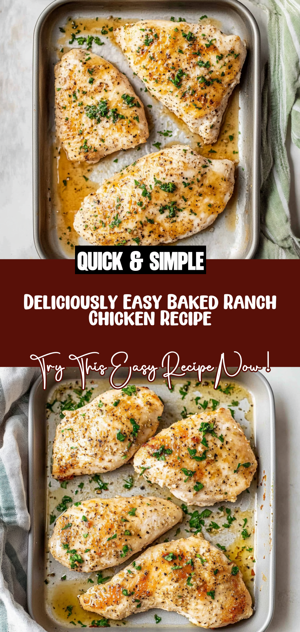 Deliciously Easy Baked Ranch Chicken Recipe
