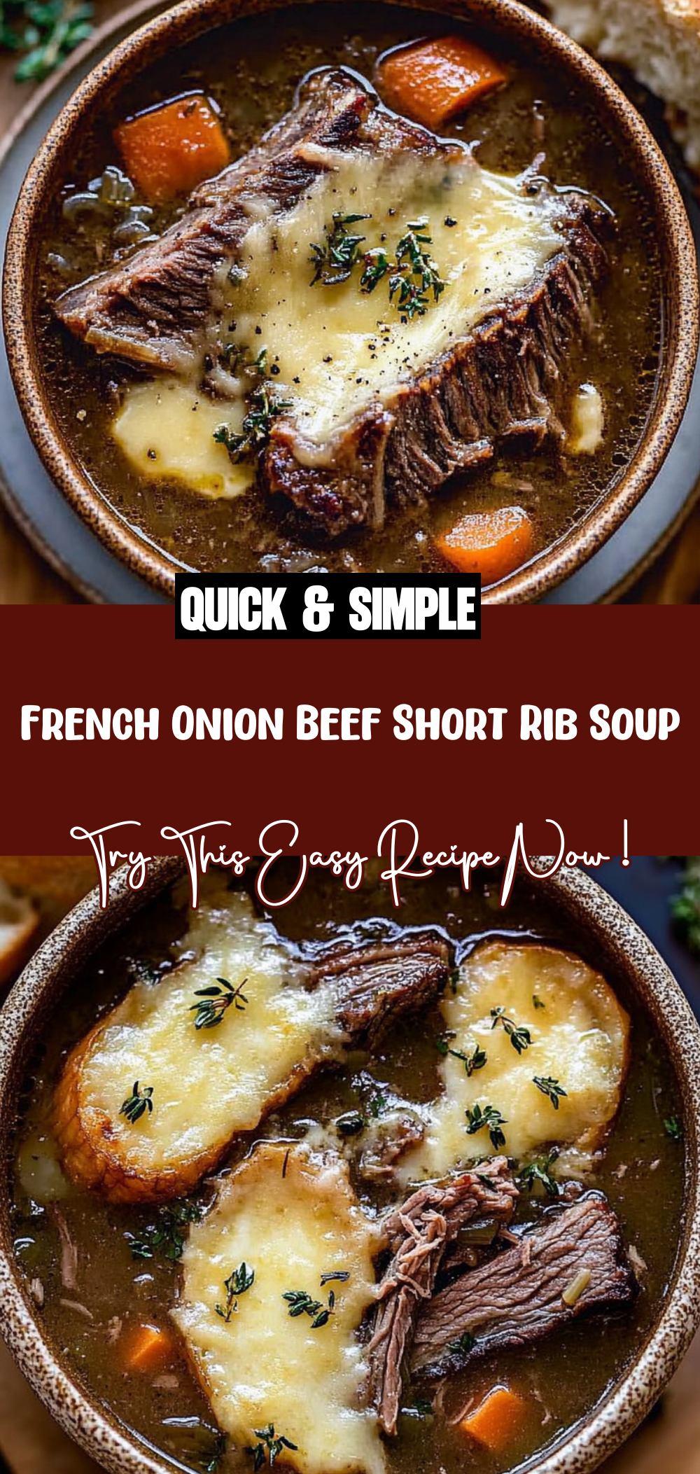 French Onion Beef Short Rib Soup