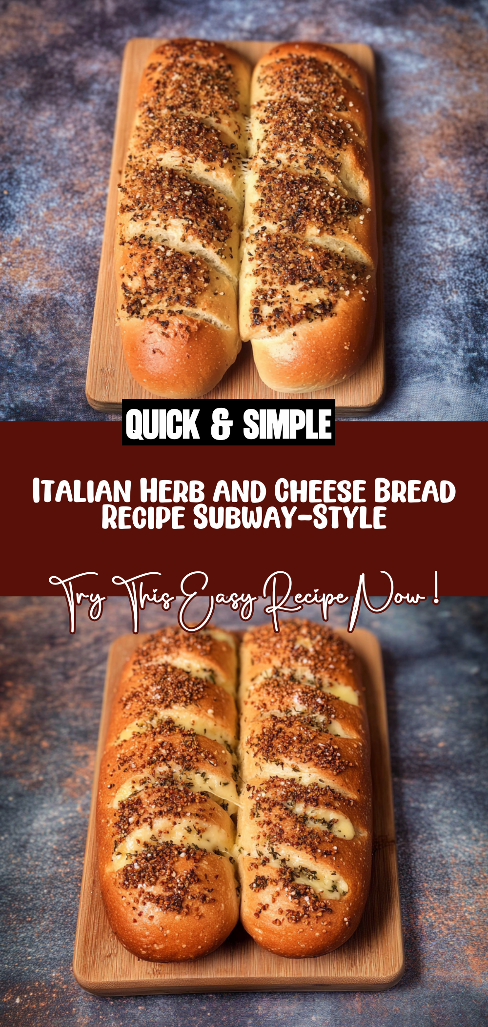 Italian Herb and Cheese Bread Recipe (Subway-Style)