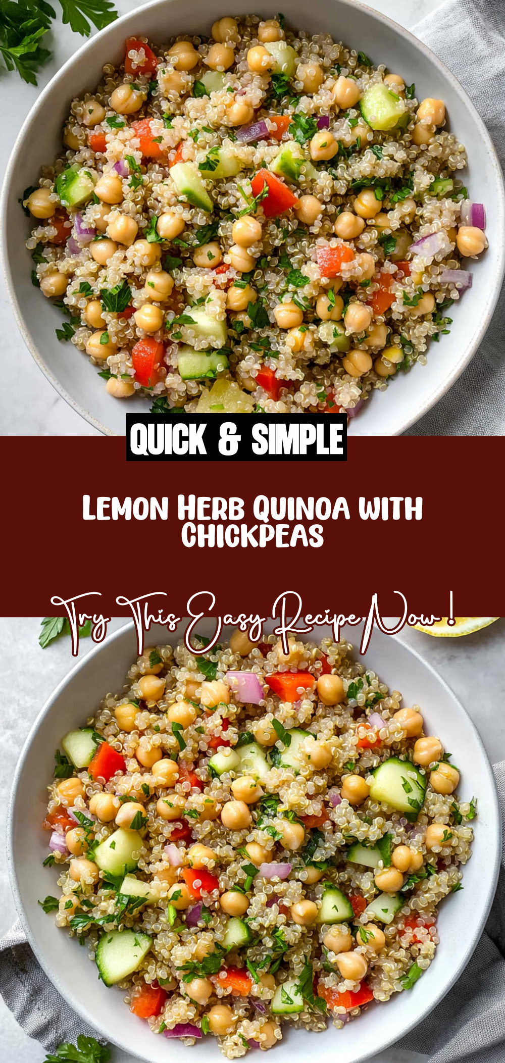 Lemon Herb Quinoa with Chickpeas