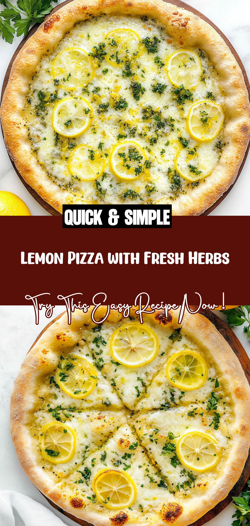 Lemon Pizza with Fresh Herbs