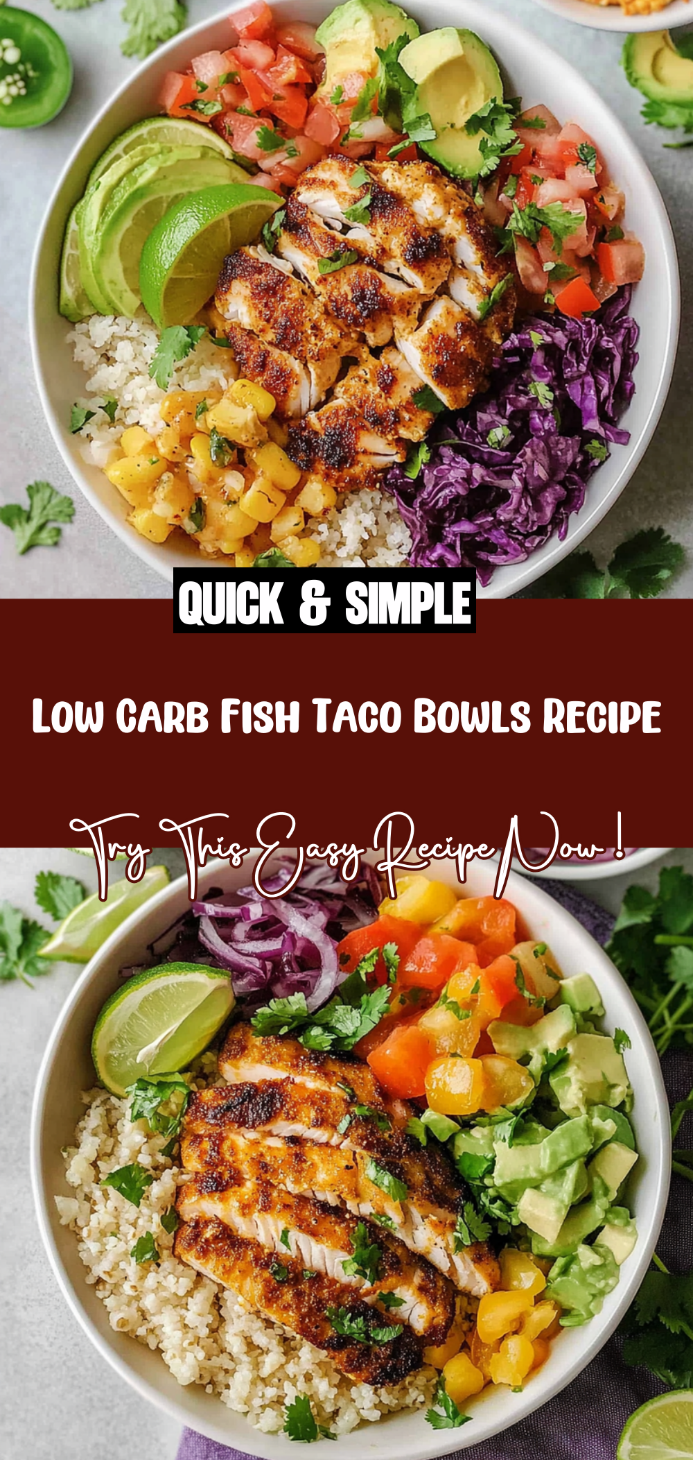 Low Carb Fish Taco Bowls Recipe