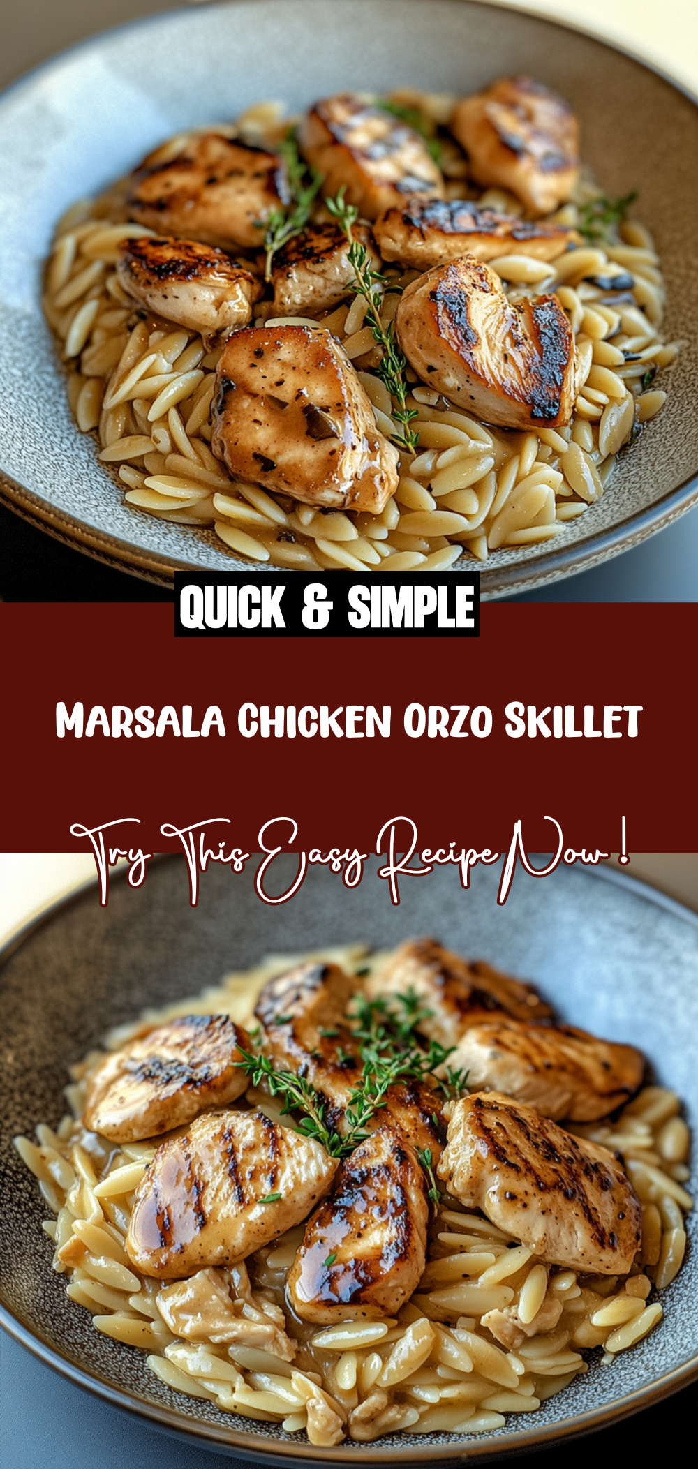 Marsala Chicken Orzo