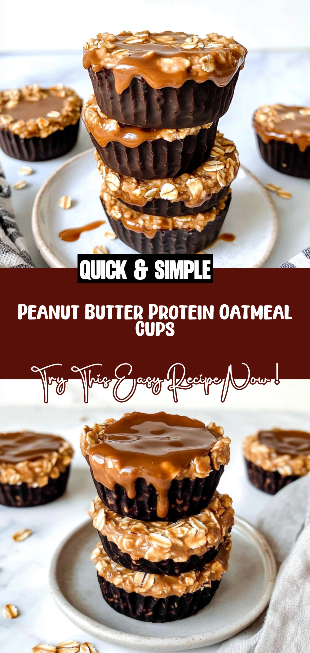 Peanut Butter Protein Oatmeal Cups