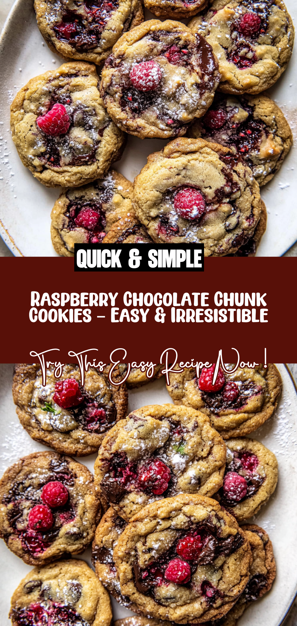 Raspberry Chocolate Chunk Cookies – Easy & Irresistible