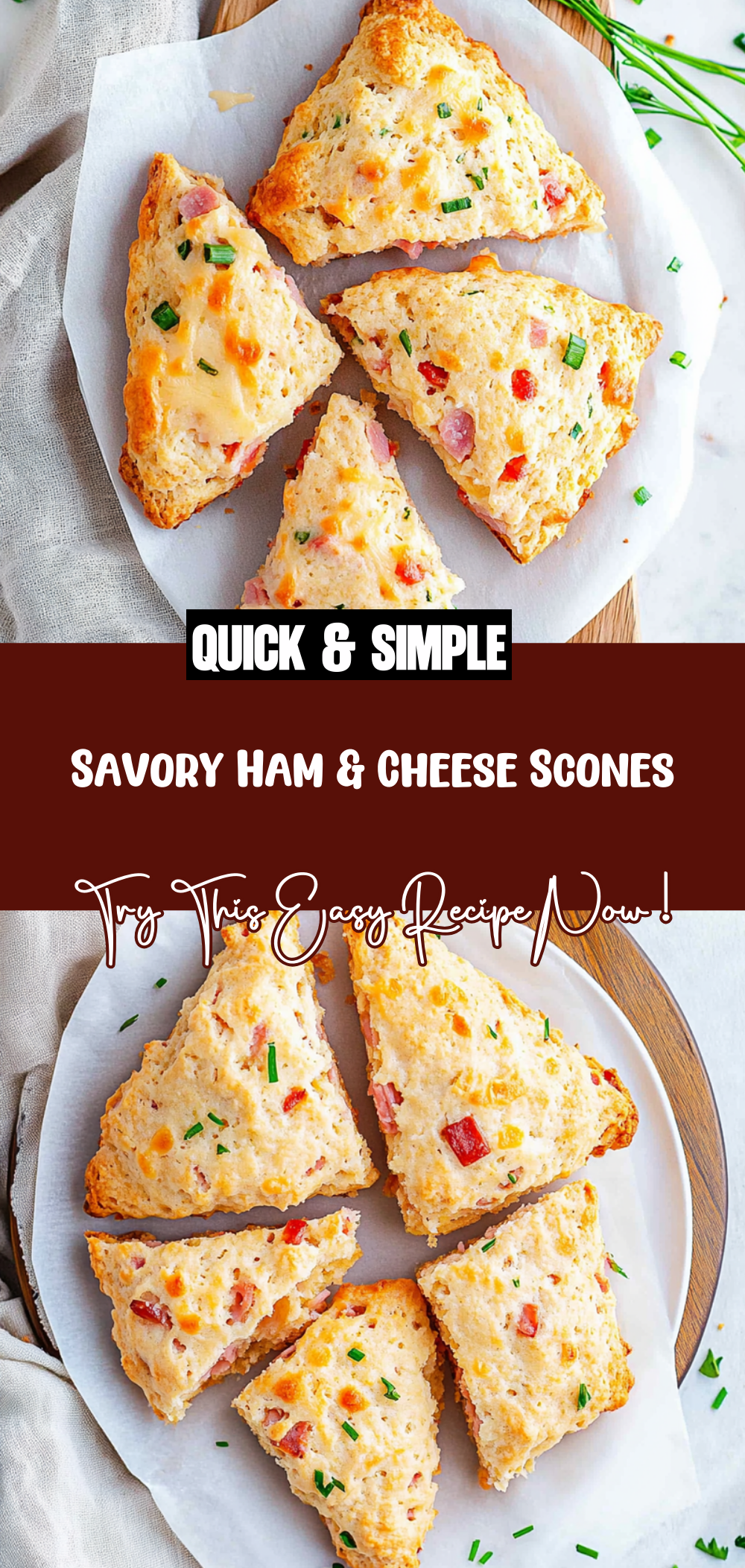 Savory Ham & Cheese Scones