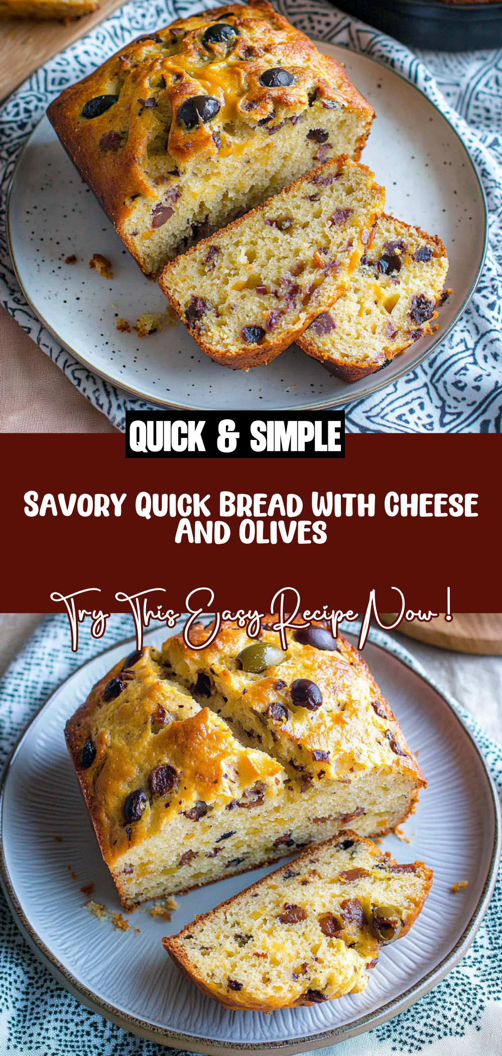 Savory Quick Bread With Cheese And Olives