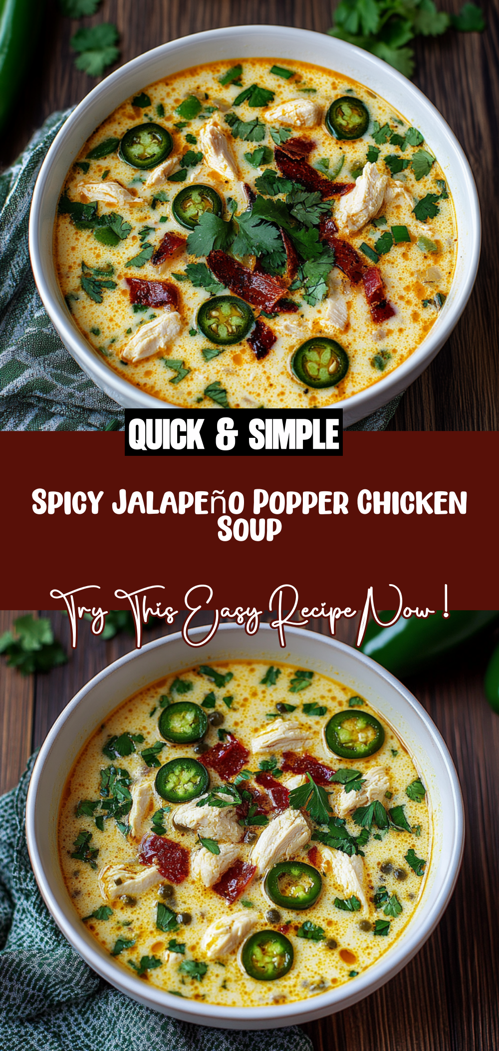 Spicy Jalapeño Popper Chicken Soup