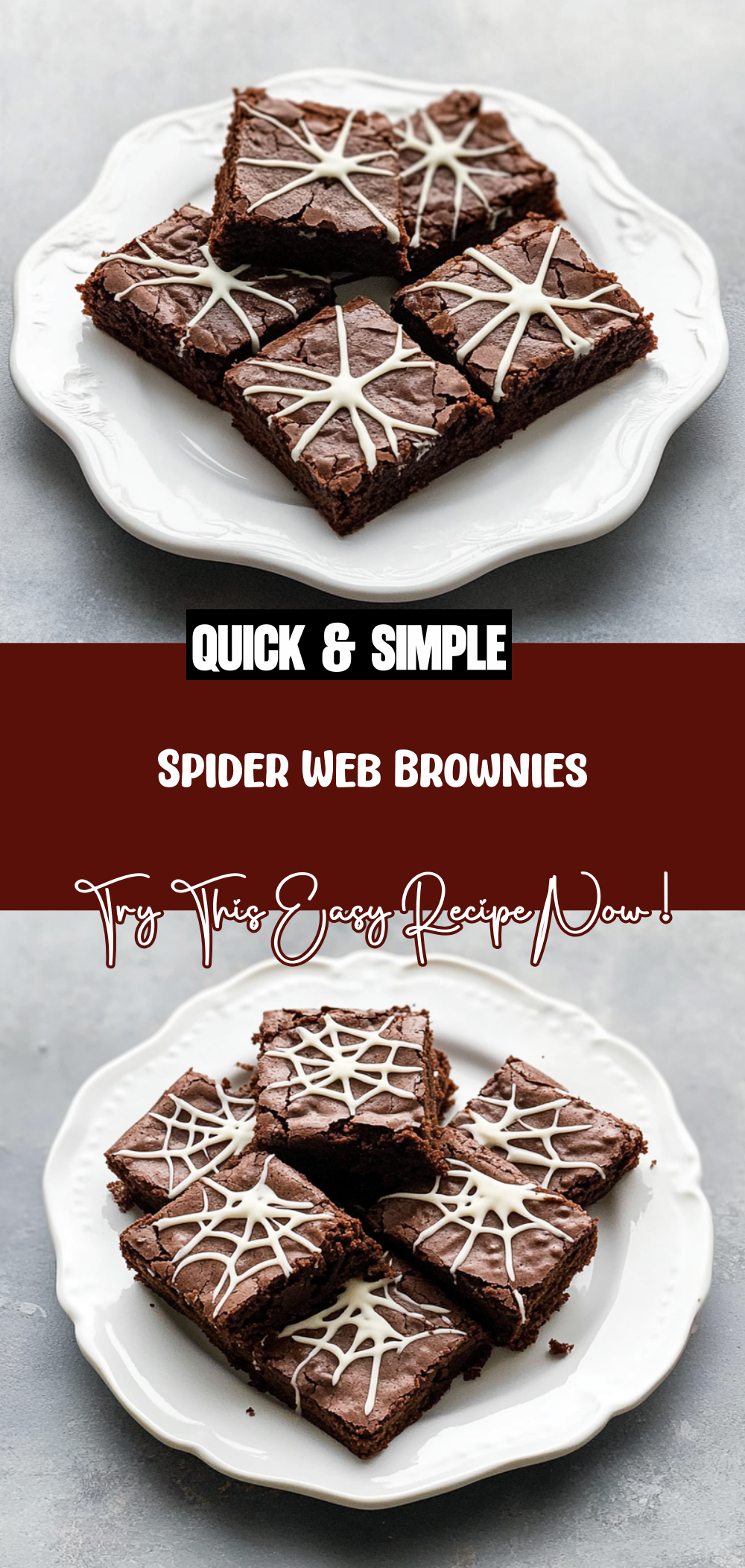 Spider Web Brownies