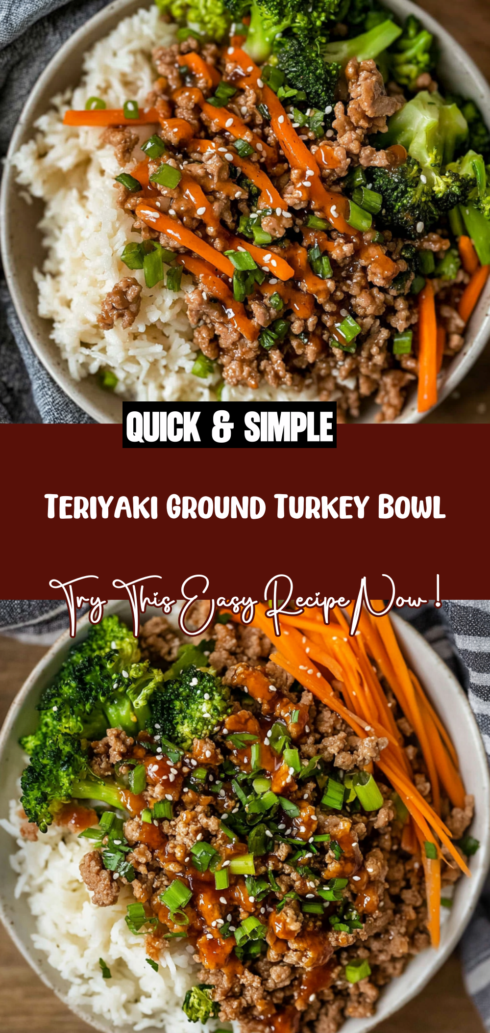 Teriyaki Ground Turkey Bowl