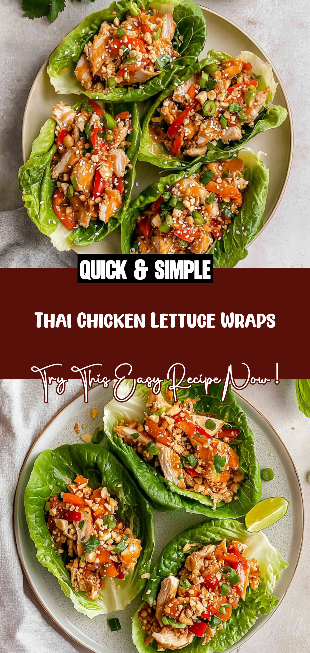 Thai Chicken Lettuce Wraps