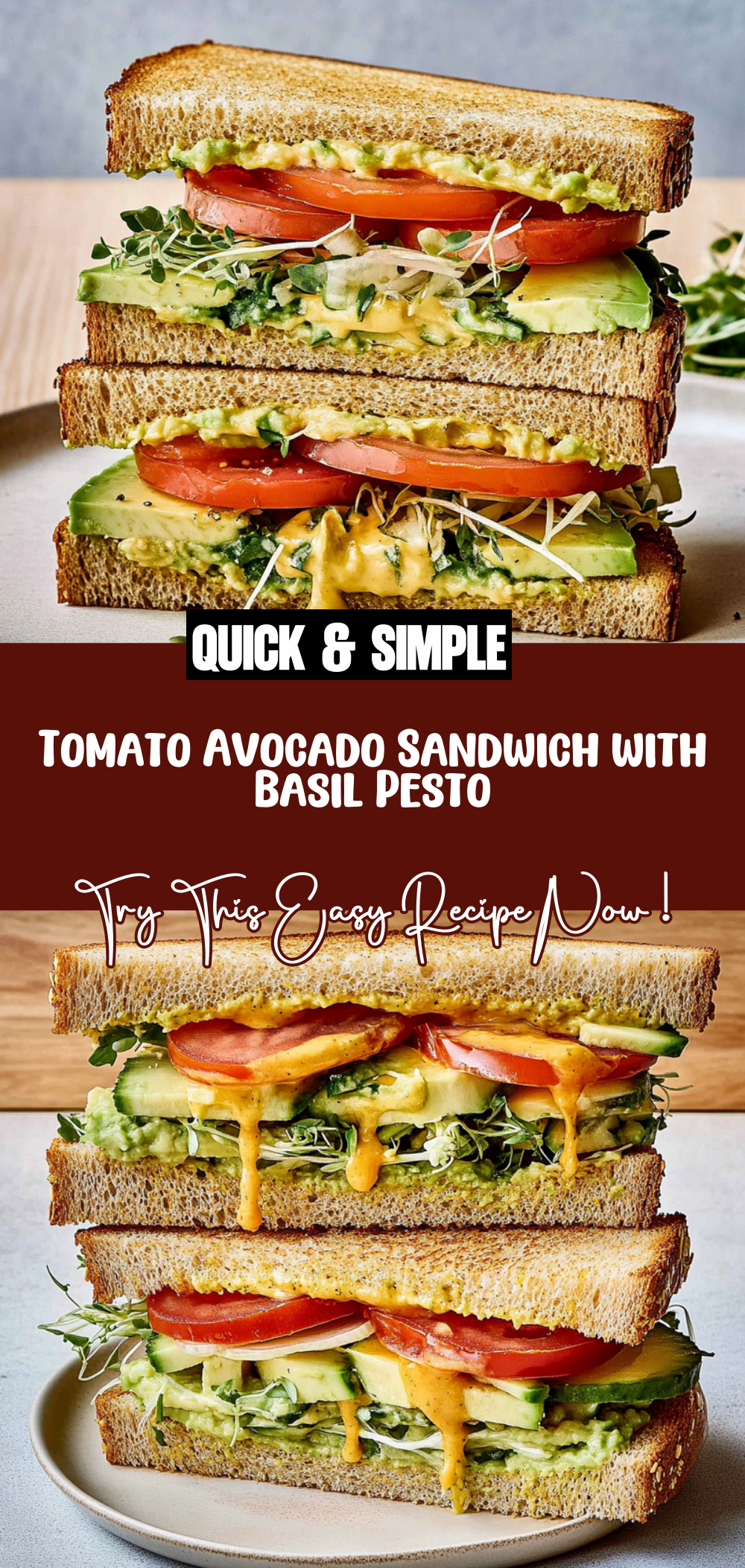 Tomato Avocado Sandwich