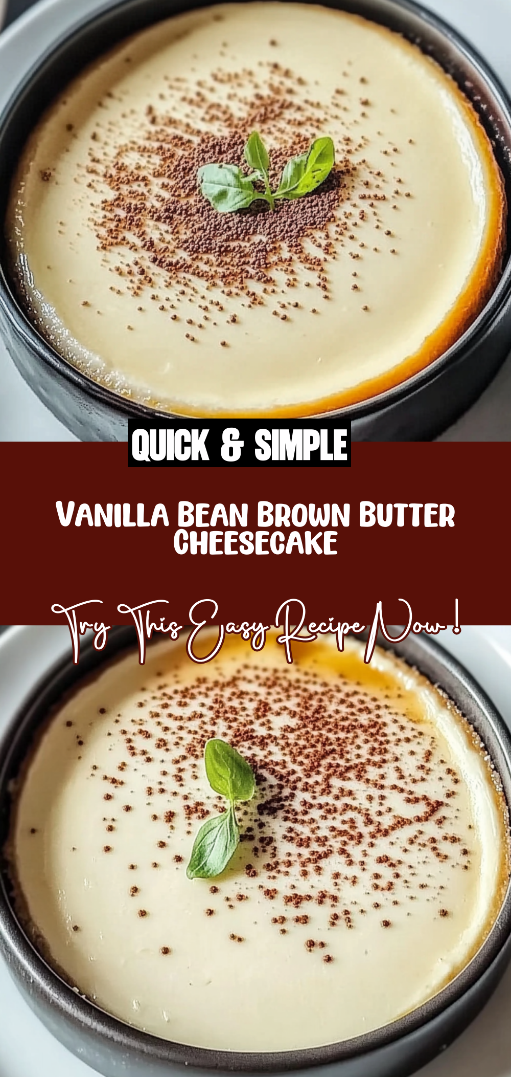 Vanilla Bean Brown Butter Cheesecake