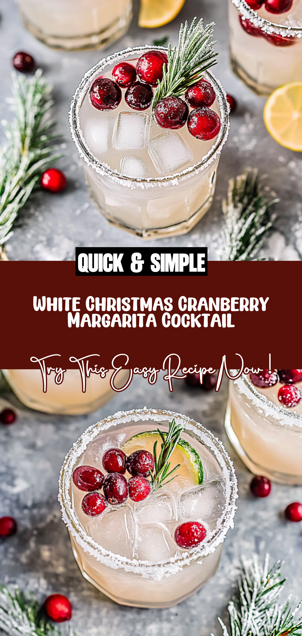 White Christmas Cranberry Margarita