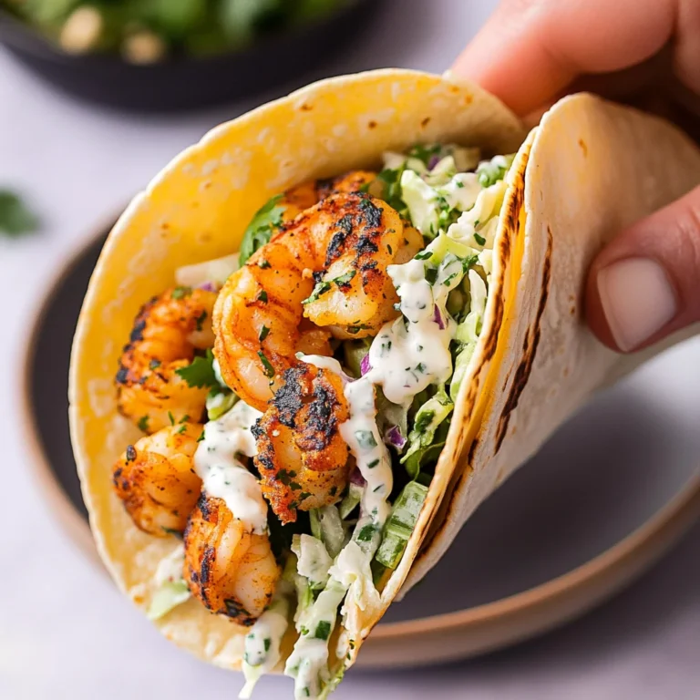 Cilantro Lime Shrimp Tacos with Creamy Slaw: Zesty Delight