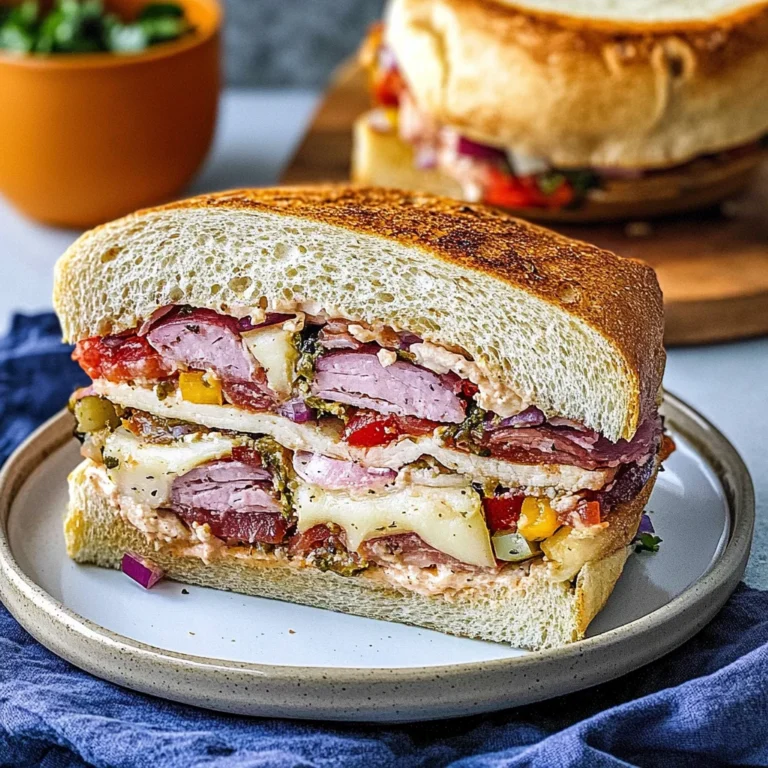 Classic Italian Muffuletta Sandwich: A Flavor Explosion