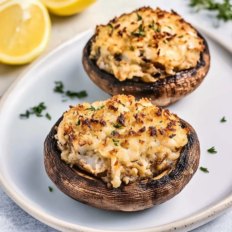 Crab-Stuffed Portobello Mushrooms: A Savory Delight