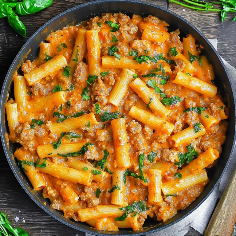 Creamy Sausage Rigatoni: A Quick, Indulgent Delight