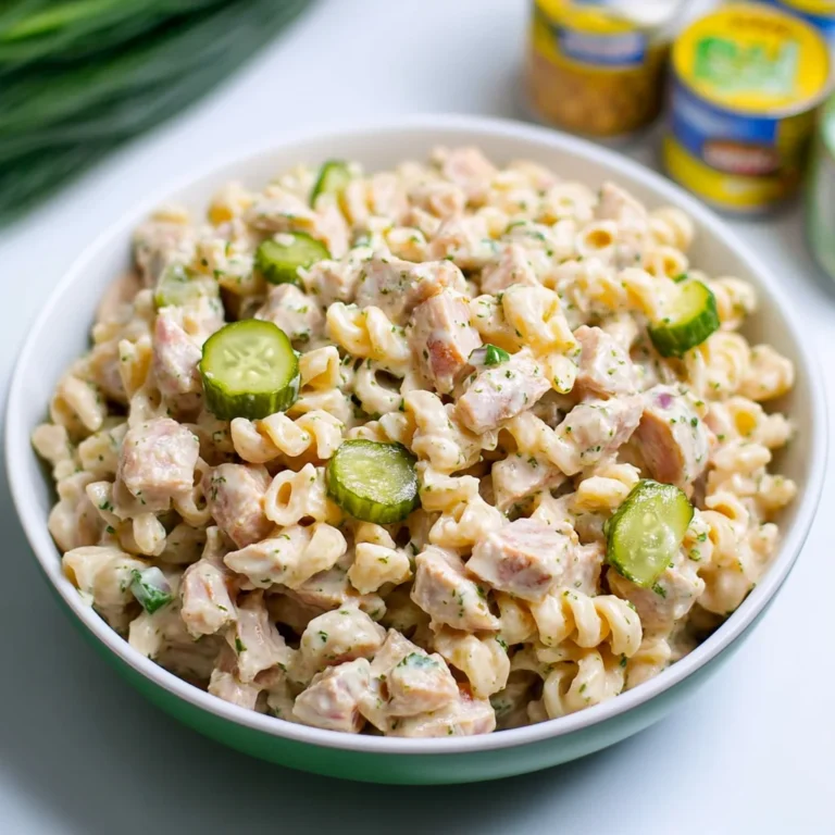 Dill Pickle Tuna Pasta Salad: Refreshingly Tangy Delight