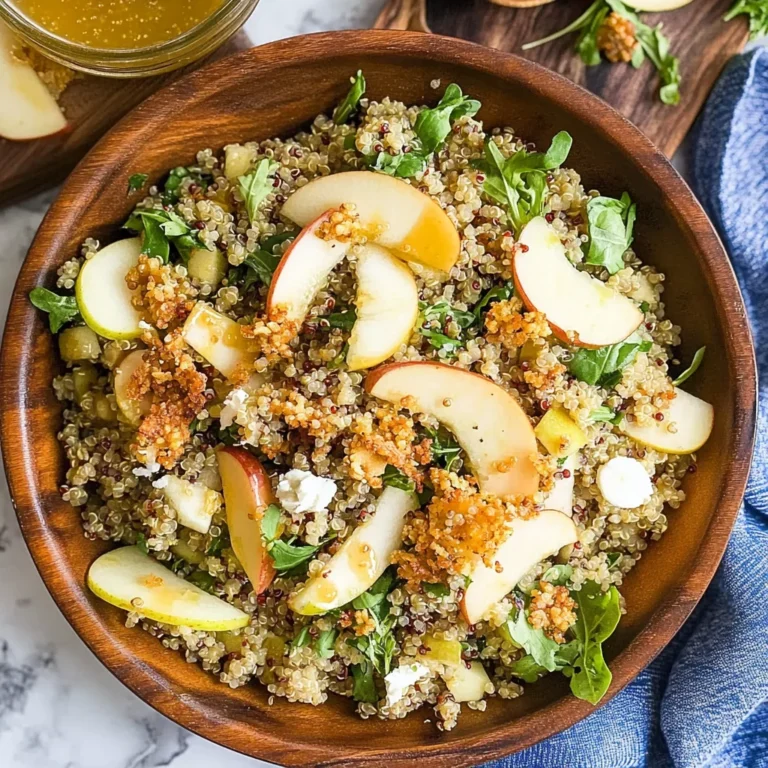Honey Mustard Quinoa Apple Salad with Crispy Shallots: Ir…