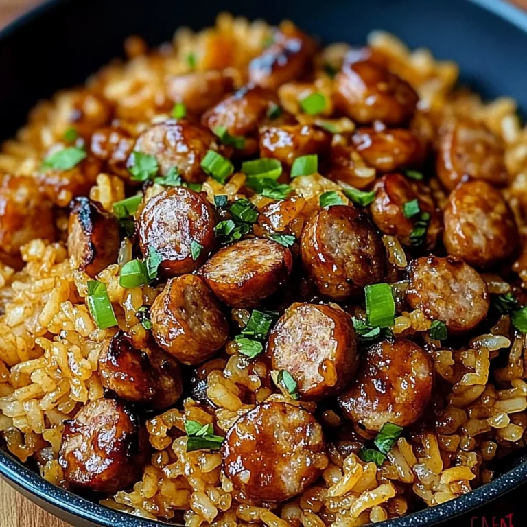 One-Pan Sweet and Tangy BBQ Sausage Rice: A Flavor Bomb!