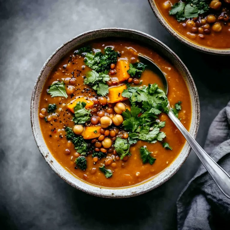 Sweet Potato Soup with Red Lentils and Chickpeas: Cozy Co…