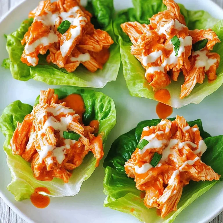 Buffalo Chicken Lettuce Wraps: Spicy and Refreshing Treat