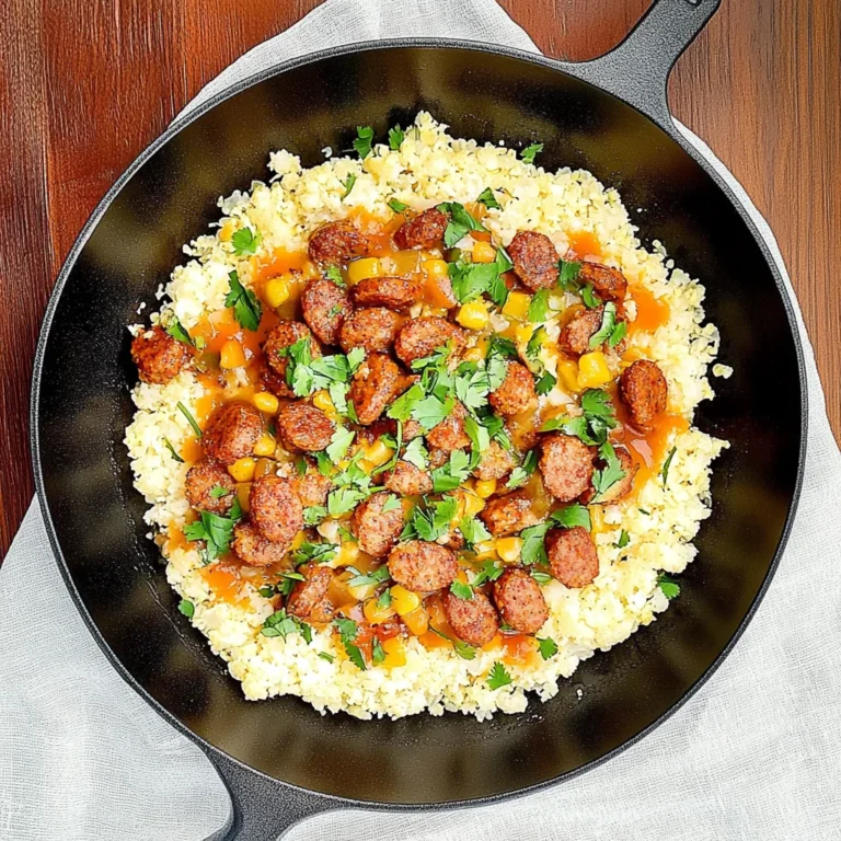 Cajun Sausage Cauliflower Rice: Flavorful & Easy Keto Dish