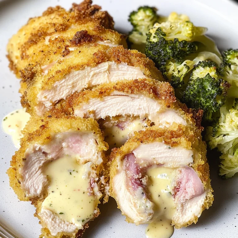 Chicken Cordon Bleu with Swiss Cheese Sauce is delicious:…